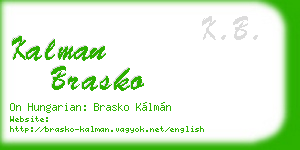 kalman brasko business card
